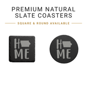 Iowa Slate Coasters 4x4 Laser Engraved Stone Drink Coasters Iowa Home Decor Hawkeye State Established 1846 Gift — Dandelion Design Co. — SlateStudioMedia:gallery:22 — 0109-ISGN_iowa_slate_coasters_4x4_laser_engraved_stone_drink_coasters_iowa_home_decor_hawkeye_state_established_1846_gift_02_square_round_available.png
