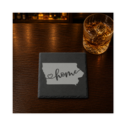 Iowa Slate Coasters 4x4 Laser Engraved Stone Drink Coasters Iowa Home Decor Hawkeye State Established 1846 Gift — Dandelion Design Co. — SlateStudioMedia:gallery:18 — 0109-ISGN_iowa_slate_coasters_4x4_laser_engraved_stone_drink_coasters_iowa_home_decor_hawkeye_state_established_1846_gift_13_D02_square_whiskey_lifestyle.png
