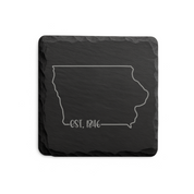 Iowa Slate Coasters 4x4 Laser Engraved Stone Drink Coasters Iowa Home Decor Hawkeye State Established 1846 Gift — Dandelion Design Co. — SlateStudioMedia:design%3A3%3Ashape%3Asquare:4 — 0109-ISGN_iowa_slate_coasters_4x4_laser_engraved_stone_drink_coasters_iowa_home_decor_hawkeye_state_established_1846_gift_17_D03_square_main.png