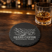 Grand Teton National Park Slate Coaster – Natural Stone Drink Coaster with Trees | Rustic Home Decor | Gift for National Parks — Dandelion Design Co. — SlateStudioMedia:gallery:9 — 0110-GTGN_grand_teton_national_park_slate_coaster_natural_stone_drink_coaster_with_trees_rustic_home_decor_gift_for_national_parks_08_round_whiskey_lifestyle.png
