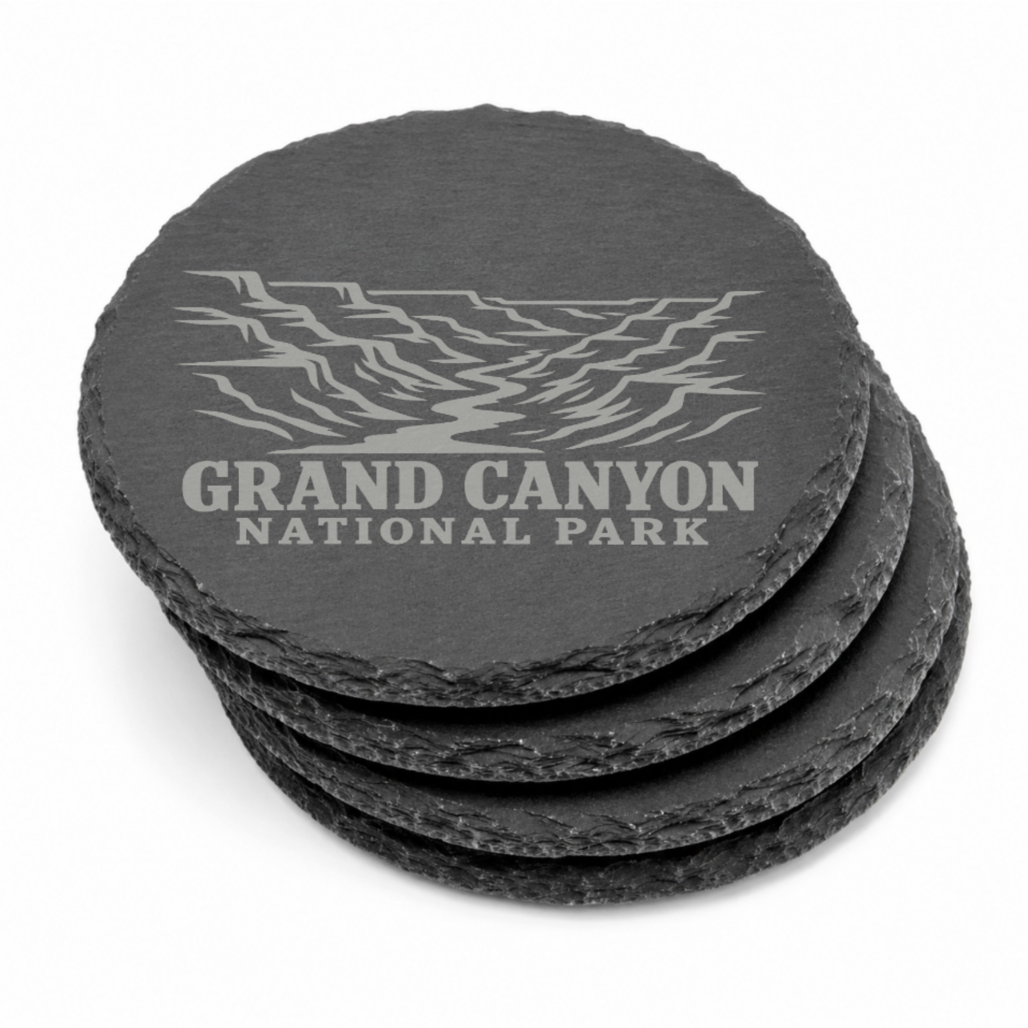 Grand Teton National Park Slate Coaster – Natural Stone Drink Coaster with Trees | Rustic Home Decor | Gift for National Parks — Dandelion Design Co. — SlateStudioMedia:gallery:7 — 0110-GTGN_grand_teton_national_park_slate_coaster_natural_stone_drink_coaster_with_trees_rustic_home_decor_gift_for_national_parks_10_round_stack.png
