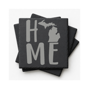 Michigan Slate Coasters 4x4 Laser Engraved Stone Drink Coasters Michigan Home Décor Great Lakes State Established 1837 Gift — Dandelion Design Co. — SlateStudioMedia:gallery:10 — 0112-MSGN_michigan_slate_coasters_4x4_laser_engraved_stone_drink_coasters_michigan_home_d_cor_great_lakes_state_established_1837_gift_09_square_stack.png