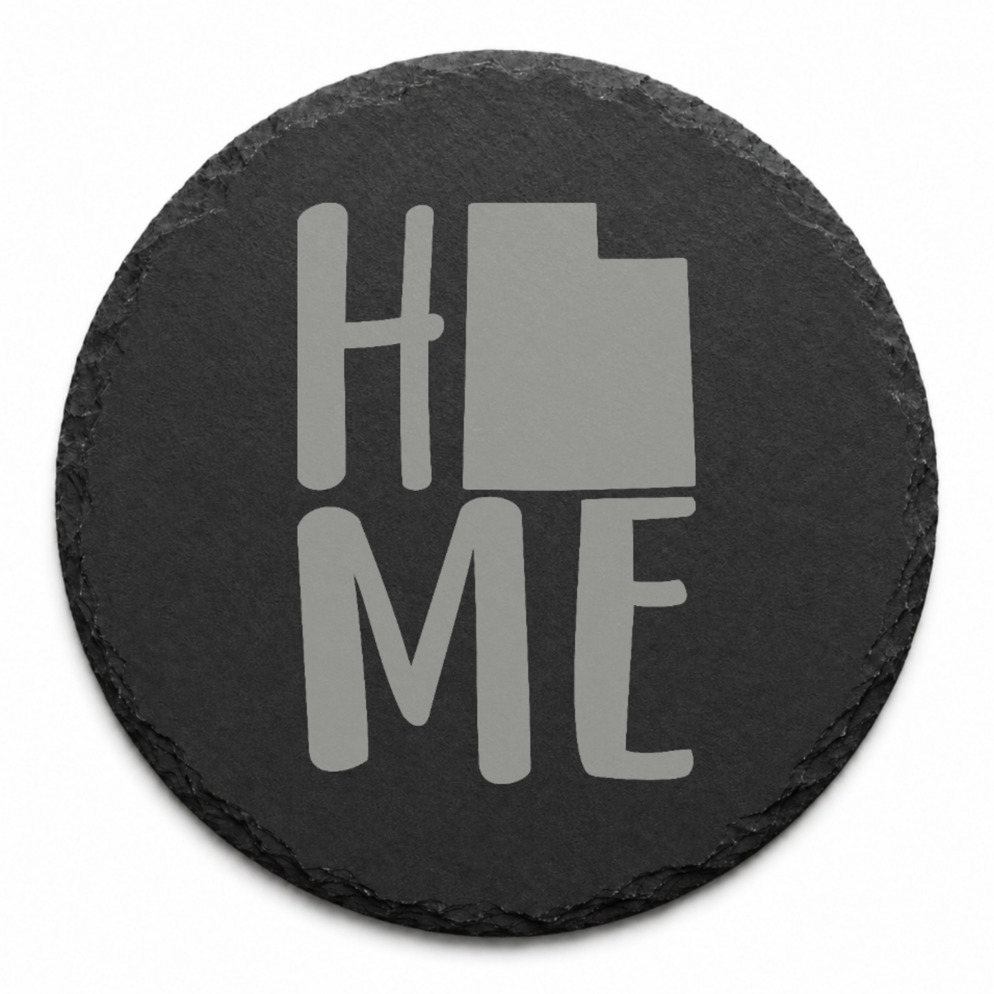 Utah Slate Coasters 4x4 Laser Engraved Stone Drink Coasters Utah Home Décor Beehive State Established 1896 Gift — Dandelion Design Co. — SlateStudioMedia:design%3A1%3Ashape%3Around:5 — 0115-USGN_utah_slate_coasters_4x4_laser_engraved_stone_drink_coasters_utah_home_d_cor_beehive_state_established_1896_gift_04_round_main.png