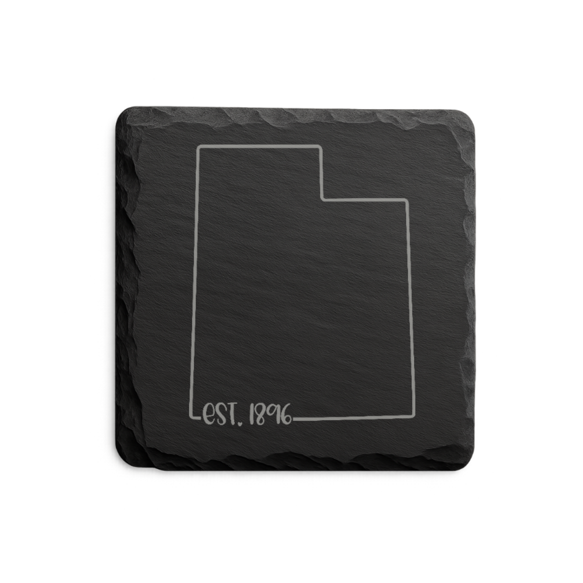 Utah Slate Coasters 4x4 Laser Engraved Stone Drink Coasters Utah Home Décor Beehive State Established 1896 Gift — Dandelion Design Co. — SlateStudioMedia:design%3A3%3Ashape%3Asquare:4 — 0115-USGN_utah_slate_coasters_4x4_laser_engraved_stone_drink_coasters_utah_home_d_cor_beehive_state_established_1896_gift_17_D03_square_main.png