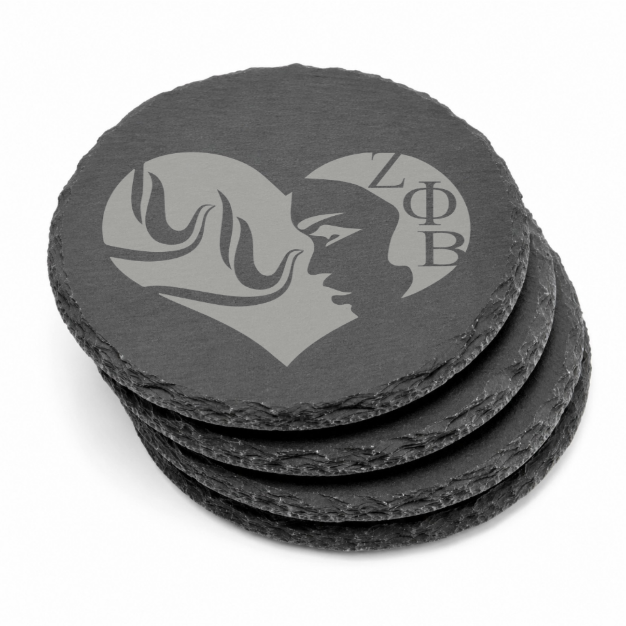 Zeta Phi Beta Sorority Slate Coasters • ZΦB Gift • Founder’s Day Gift • Devastating Diva Gift • Zeta Home Decor • Greek Life Sorority Gift — Dandelion Design Co. — SlateStudioMedia:gallery:15 — 0115-ZPGN_zeta_phi_beta_sorority_slate_coasters_z_b_gift_founder_s_day_gift_devastating_diva_gift_zeta_home_decor_greek_life_sorority_gift_10_round_stack.png