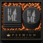 New Hampshire Slate Coasters 4x4 Laser Engraved Stone Drink Coasters New Hampshire Home Décor Granite State Established 1788 Gift — Dandelion Design Co. — SlateStudioMedia:hero:1 — 0116-NHGN_new_hampshire_slate_coasters_4x4_laser_engraved_stone_drink_coasters_new_hampshire_home_d_cor_granite_state_established_1788_gift_01_square_round_gift_hero.png