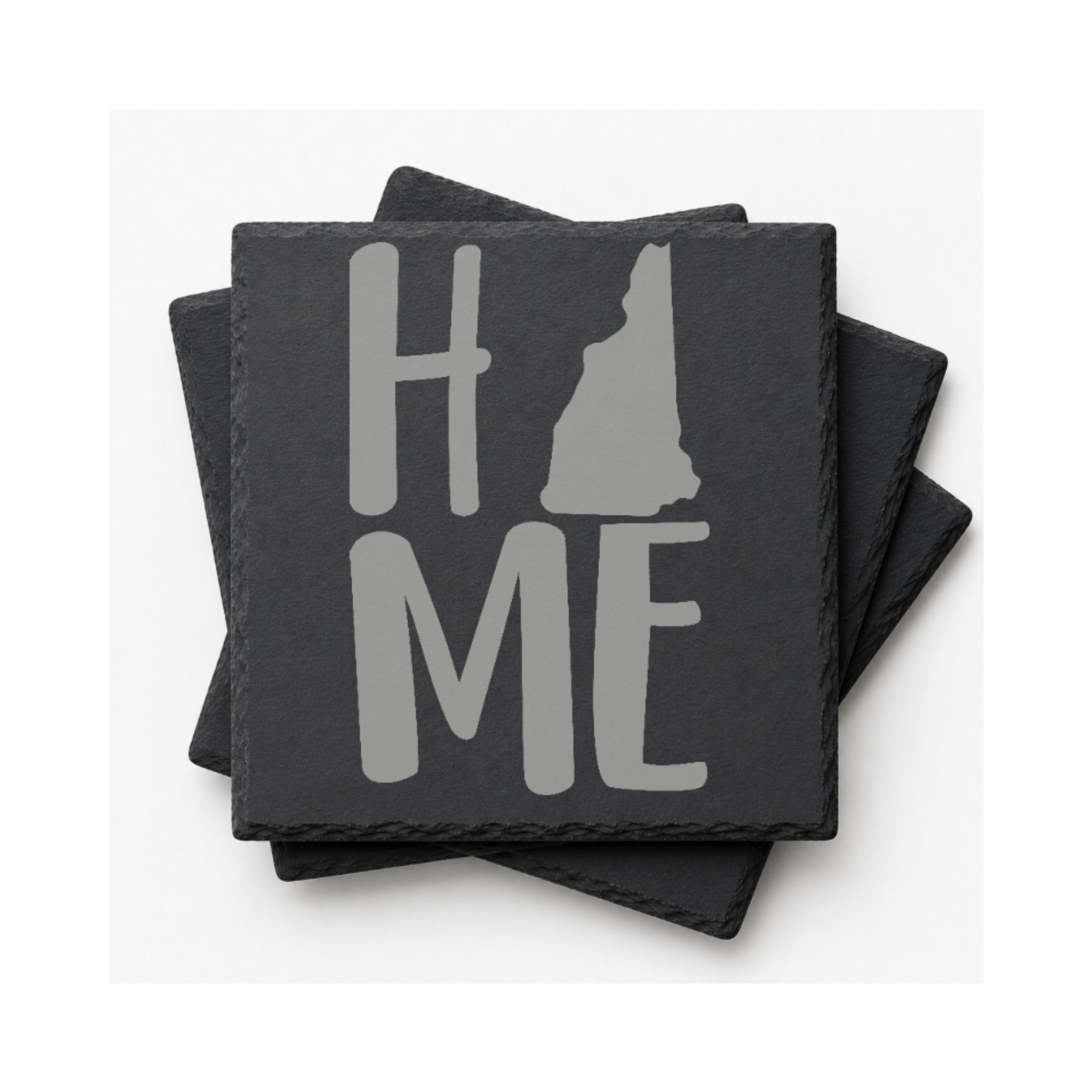 New Hampshire Slate Coasters 4x4 Laser Engraved Stone Drink Coasters New Hampshire Home Décor Granite State Established 1788 Gift — Dandelion Design Co. — SlateStudioMedia:gallery:10 — 0116-NHGN_new_hampshire_slate_coasters_4x4_laser_engraved_stone_drink_coasters_new_hampshire_home_d_cor_granite_state_established_1788_gift_09_square_stack.png