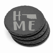 Oklahoma Slate Coaster Set – “The Sooner State” | Laser Engraved Slate | Set of 1, 2, 4, or 8 | Rustic Gift — Dandelion Design Co. — SlateStudioMedia:gallery:13 — 0116-OSGN_oklahoma_slate_coaster_set_the_sooner_state_laser_engraved_slate_set_of_1_2_4_or_8_rustic_gift_10_round_stack.png