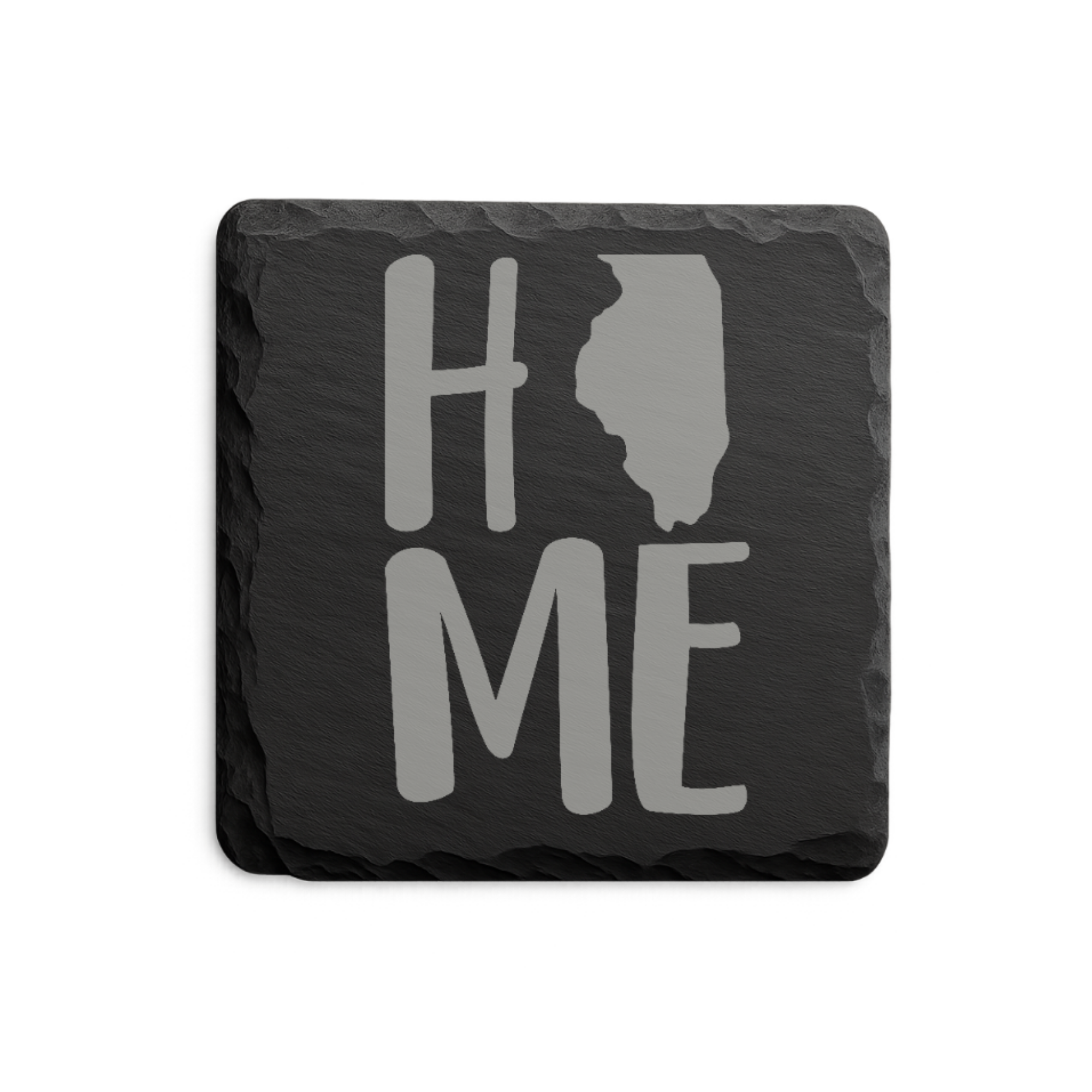 Illinois Slate Coasters 4x4 Laser Engraved Stone Drink Coasters Illinois Home Decor Prairie State Established 1818 Gift — Dandelion Design Co. — SlateStudioMedia:design%3A1%3Ashape%3Asquare:2 — 0118-ISGN_illinois_slate_coasters_4x4_laser_engraved_stone_drink_coasters_illinois_home_decor_prairie_state_established_1818_gift_03_square_main.png