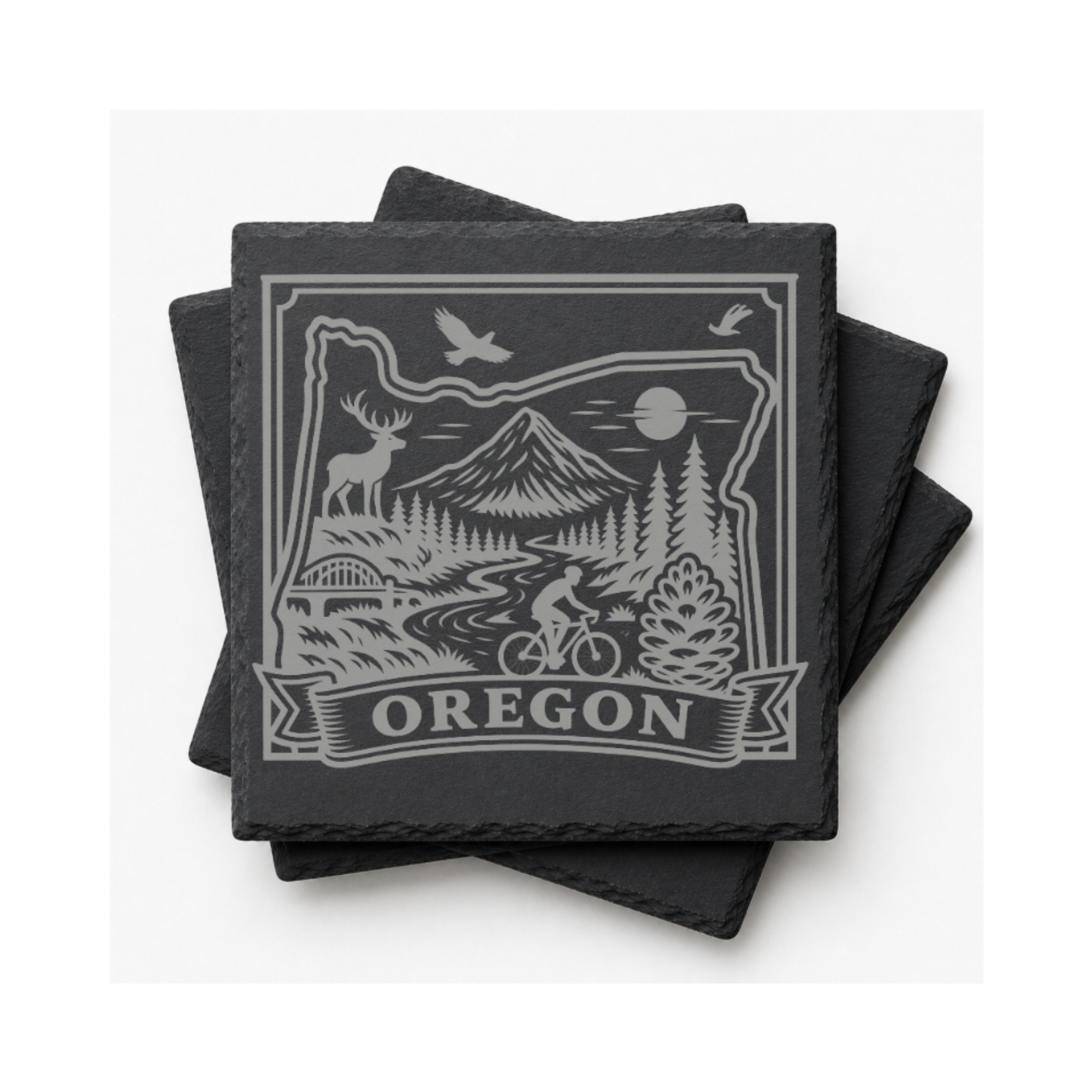 Oregon State Slate Coaster – Natural Stone Drink Coaster with Oregon Outline | Rustic Home Decor | Gift for Oregon Lovers — Dandelion Design Co. — SlateStudioMedia:gallery:12 — 0118-OSGN_oregon_state_slate_coaster_natural_stone_drink_coaster_with_oregon_outline_rustic_home_decor_gift_for_oregon_lovers_09_square_stack.png