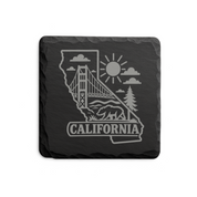 California Slate Coaster - Laser Etched State Design with Golden Gate Bridge, Bear & Sun - Handcrafted Home Decor Gift — Dandelion Design Co. — SlateStudioMedia:design%3A1%3Ashape%3Asquare:2 — 0119-CSGN_california_slate_coaster_laser_etched_state_design_with_golden_gate_bridge_bear_sun_handcrafted_home_decor_gift_03_square_main.png