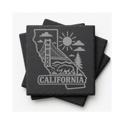 California Slate Coaster - Laser Etched State Design with Golden Gate Bridge, Bear & Sun - Handcrafted Home Decor Gift — Dandelion Design Co. — SlateStudioMedia:gallery:12 — 0119-CSGN_california_slate_coaster_laser_etched_state_design_with_golden_gate_bridge_bear_sun_handcrafted_home_decor_gift_09_square_stack.png