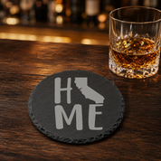 California Slate Coaster - Laser Etched State Design with Golden Gate Bridge, Bear & Sun - Handcrafted Home Decor Gift — Dandelion Design Co. — SlateStudioMedia:gallery:23 — 0119-CSGN_california_slate_coaster_laser_etched_state_design_with_golden_gate_bridge_bear_sun_handcrafted_home_decor_gift_16_D02_round_whiskey_lifestyle.png