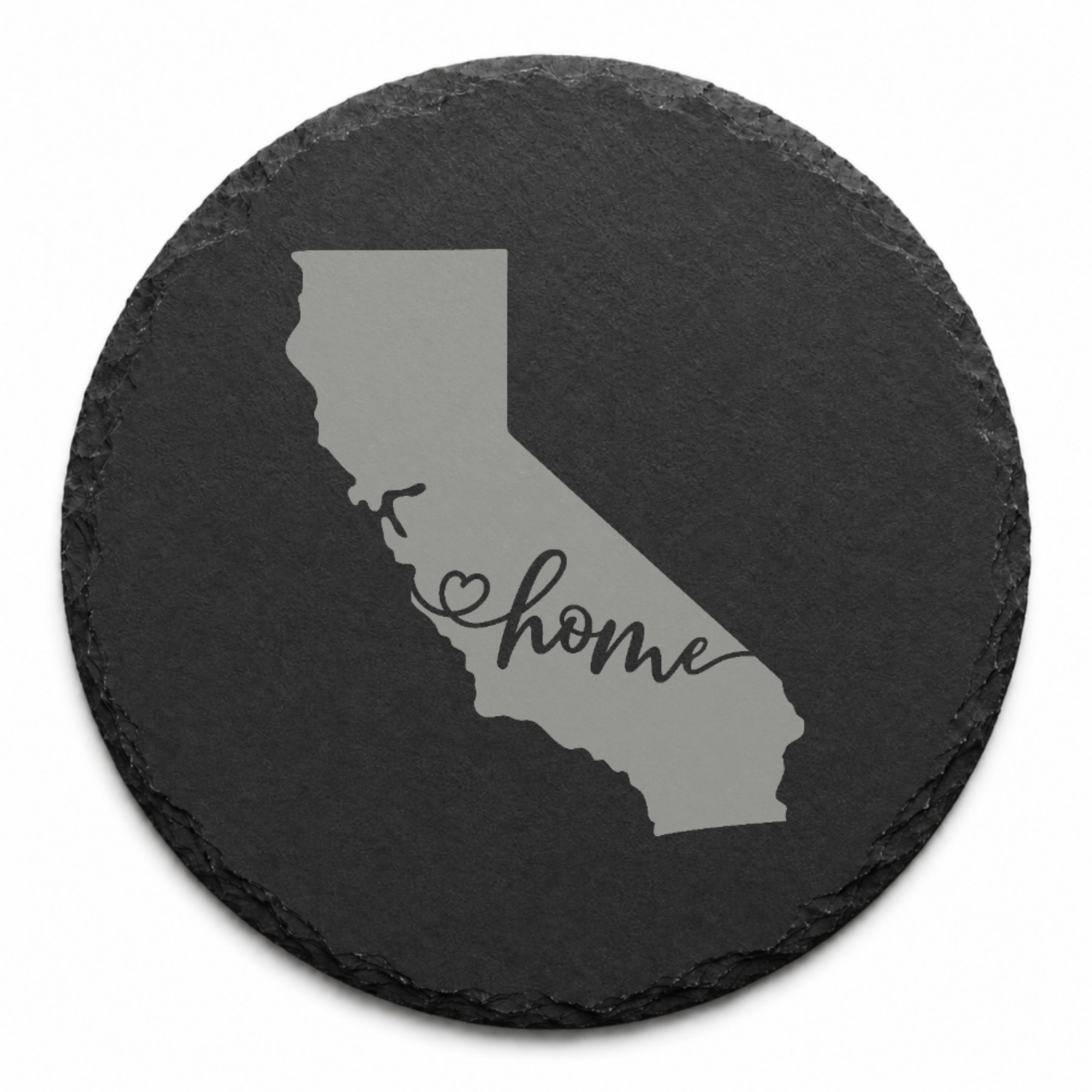 California Slate Coaster - Laser Etched State Design with Golden Gate Bridge, Bear & Sun - Handcrafted Home Decor Gift — Dandelion Design Co. — SlateStudioMedia:design%3A3%3Ashape%3Around:8 — 0119-CSGN_california_slate_coaster_laser_etched_state_design_with_golden_gate_bridge_bear_sun_handcrafted_home_decor_gift_20_D03_round_main.png