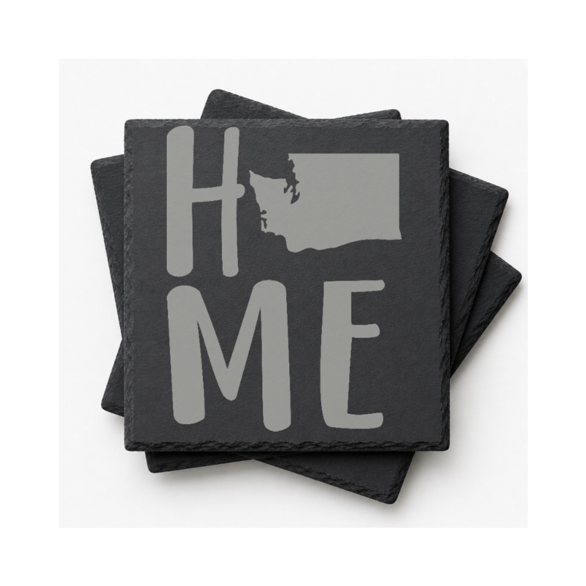 Washington Slate Coasters 4x4 Laser Engraved Stone Drink Coasters Washington Home Décor Evergreen State Established 1889 Gift — Dandelion Design Co. — SlateStudioMedia:gallery:12 — 0120-WSGN_washington_slate_coasters_4x4_laser_engraved_stone_drink_coasters_washington_home_d_cor_evergreen_state_established_1889_gift_09_square_stack.png