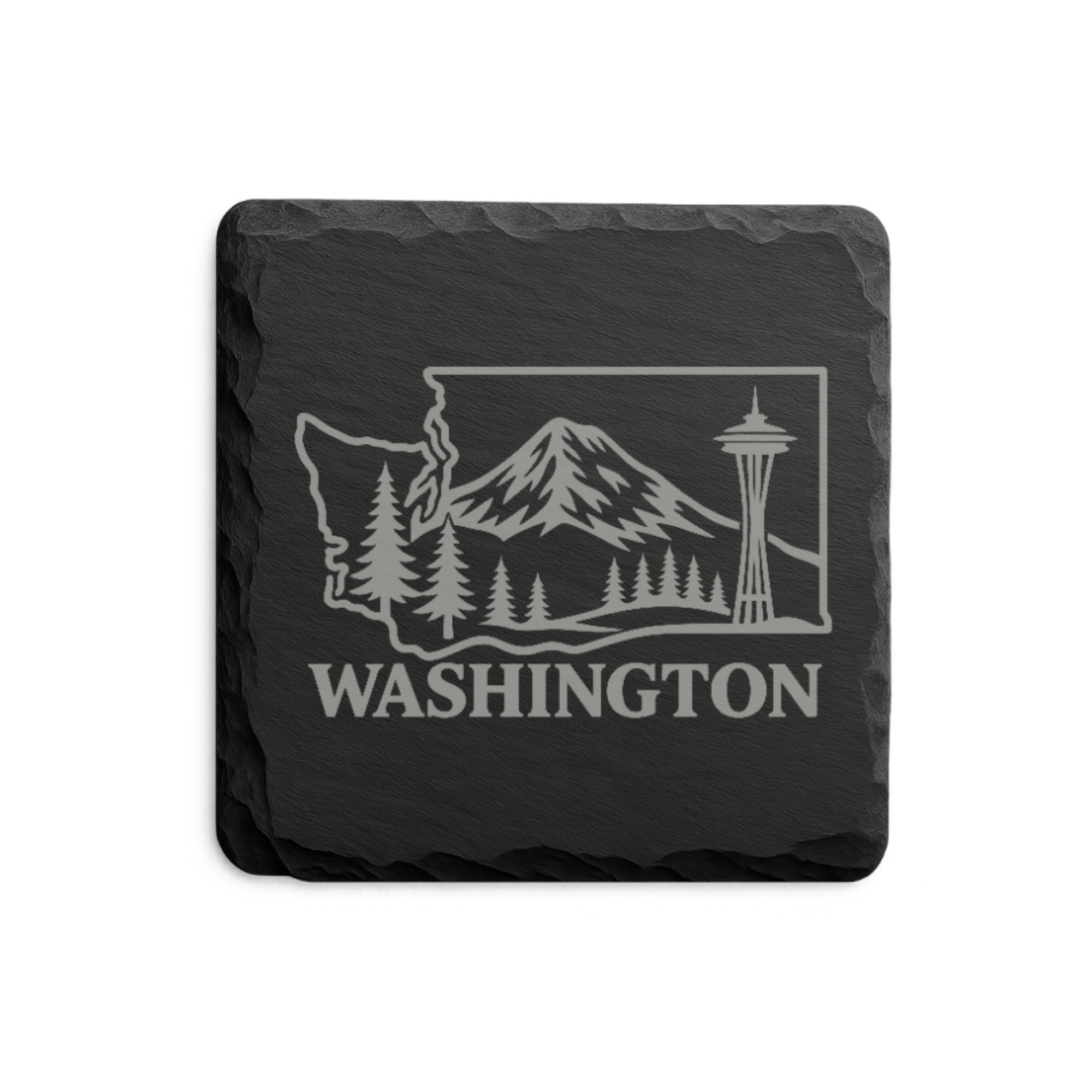 Washington Slate Coasters 4x4 Laser Engraved Stone Drink Coasters Washington Home Décor Evergreen State Established 1889 Gift — Dandelion Design Co. — SlateStudioMedia:design%3A4%3Ashape%3Asquare:5 — 0120-WSGN_washington_slate_coasters_4x4_laser_engraved_stone_drink_coasters_washington_home_d_cor_evergreen_state_established_1889_gift_23_D04_square_main.png