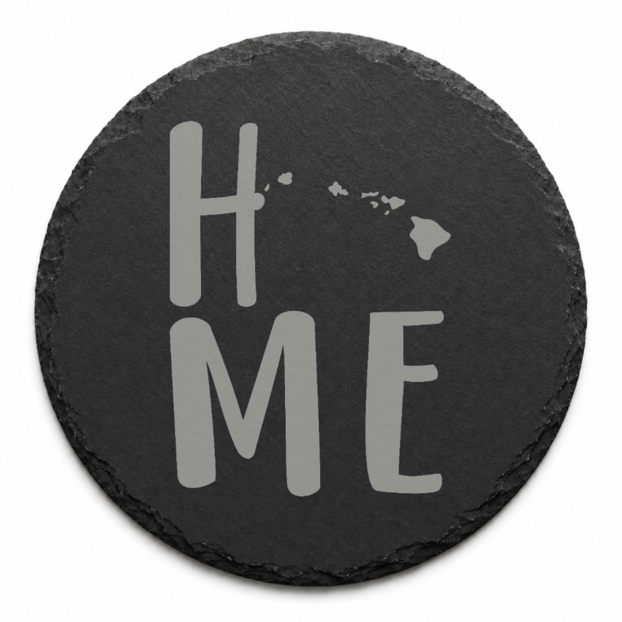 Hawaii Slate Coasters 4x4 Laser Engraved Stone Drink Coasters Hawaii Home Decor Aloha State Established 1959 Gift — Dandelion Design Co. — SlateStudioMedia:design%3A1%3Ashape%3Around:5 — 0121-HSGN_hawaii_slate_coasters_4x4_laser_engraved_stone_drink_coasters_hawaii_home_decor_aloha_state_established_1959_gift_04_round_main.png