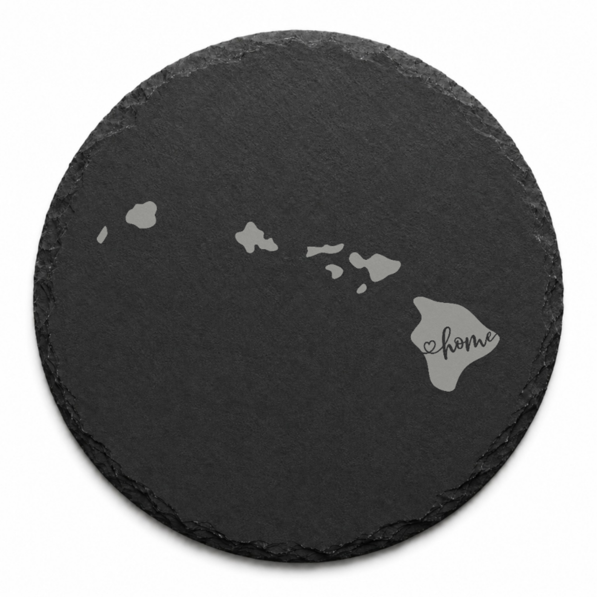 Hawaii Slate Coasters 4x4 Laser Engraved Stone Drink Coasters Hawaii Home Decor Aloha State Established 1959 Gift — Dandelion Design Co. — SlateStudioMedia:design%3A3%3Ashape%3Around:7 — 0121-HSGN_hawaii_slate_coasters_4x4_laser_engraved_stone_drink_coasters_hawaii_home_decor_aloha_state_established_1959_gift_20_D03_round_main.png