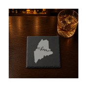 Maine Slate Coasters 4x4 Laser Engraved Stone Drink Coasters Maine Home Décor Pine Tree State Established 1820 Gift — Dandelion Design Co. — SlateStudioMedia:gallery:18 — 0122-MSGN_maine_slate_coasters_4x4_laser_engraved_stone_drink_coasters_maine_home_d_cor_pine_tree_state_established_1820_gift_13_D02_square_whiskey_lifestyle.png