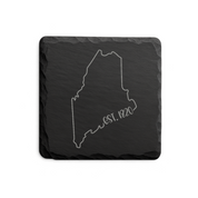 Maine Slate Coasters 4x4 Laser Engraved Stone Drink Coasters Maine Home Décor Pine Tree State Established 1820 Gift — Dandelion Design Co. — SlateStudioMedia:design%3A3%3Ashape%3Asquare:4 — 0122-MSGN_maine_slate_coasters_4x4_laser_engraved_stone_drink_coasters_maine_home_d_cor_pine_tree_state_established_1820_gift_17_D03_square_main.png