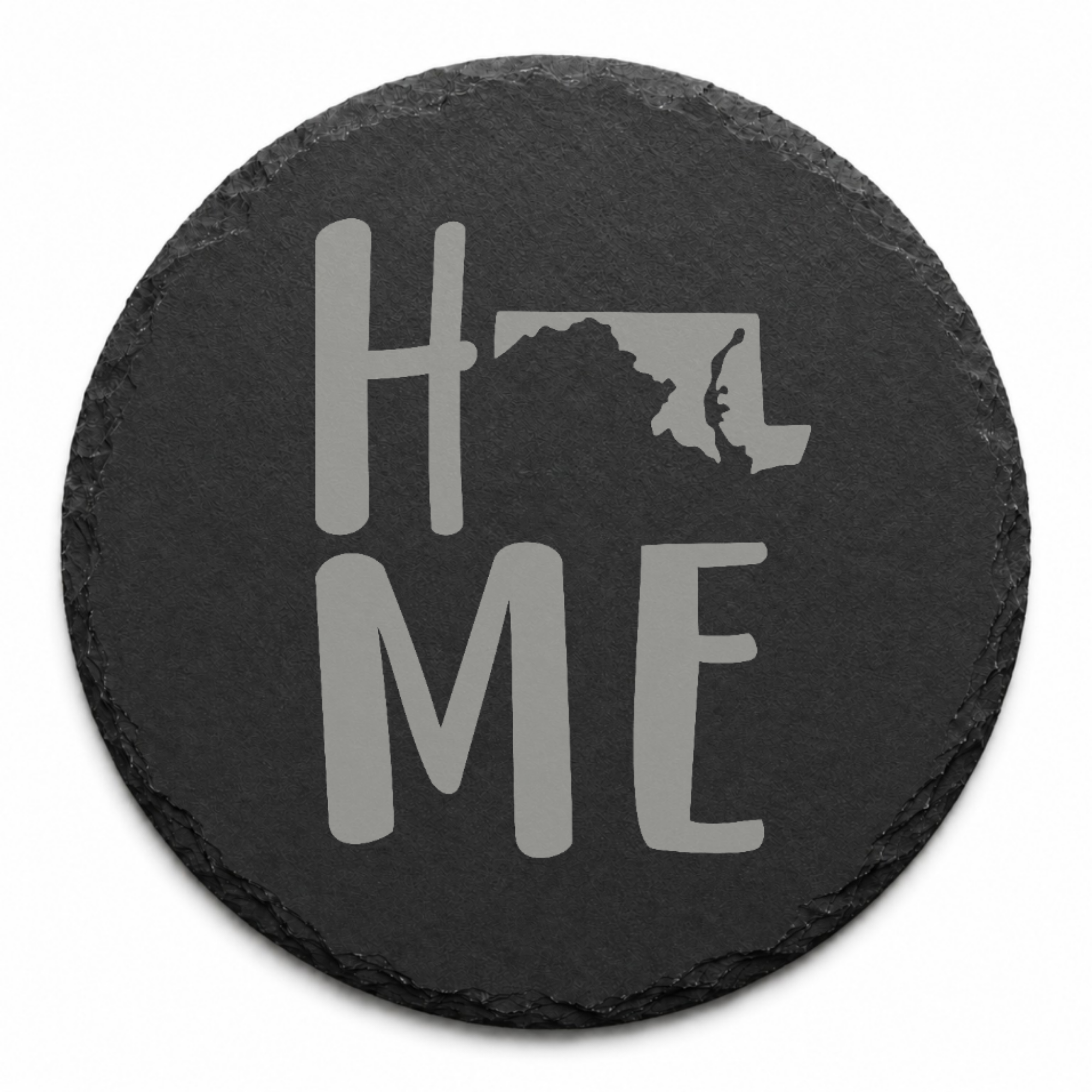 Maryland Slate Coasters 4x4 Laser Engraved Stone Drink Coasters Maryland Home Décor Old Line State Established 1788 Gift — Dandelion Design Co. — SlateStudioMedia:design%3A1%3Ashape%3Around:5 — 0123-MSGN_maryland_slate_coasters_4x4_laser_engraved_stone_drink_coasters_maryland_home_d_cor_old_line_state_established_1788_gift_04_round_main.png