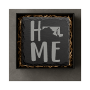 Maryland Slate Coasters 4x4 Laser Engraved Stone Drink Coasters Maryland Home Décor Old Line State Established 1788 Gift — Dandelion Design Co. — SlateStudioMedia:gallery:8 — 0123-MSGN_maryland_slate_coasters_4x4_laser_engraved_stone_drink_coasters_maryland_home_d_cor_old_line_state_established_1788_gift_05_square_gift_box.png