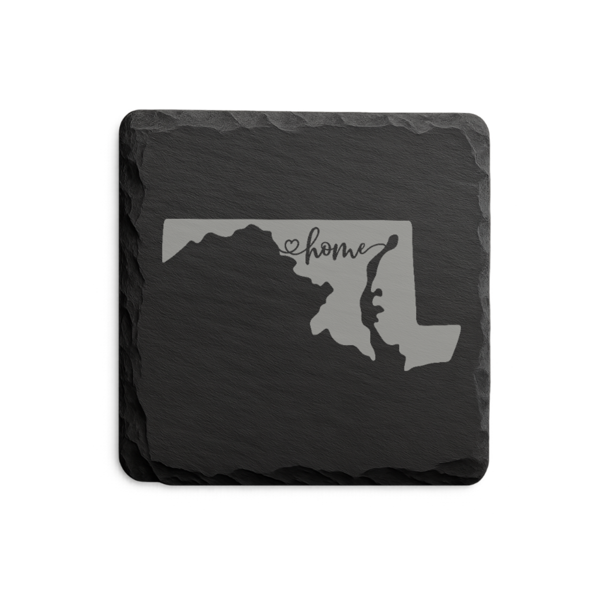 Maryland Slate Coasters 4x4 Laser Engraved Stone Drink Coasters Maryland Home Décor Old Line State Established 1788 Gift — Dandelion Design Co. — SlateStudioMedia:design%3A2%3Ashape%3Asquare:3 — 0123-MSGN_maryland_slate_coasters_4x4_laser_engraved_stone_drink_coasters_maryland_home_d_cor_old_line_state_established_1788_gift_11_D02_square_main.png