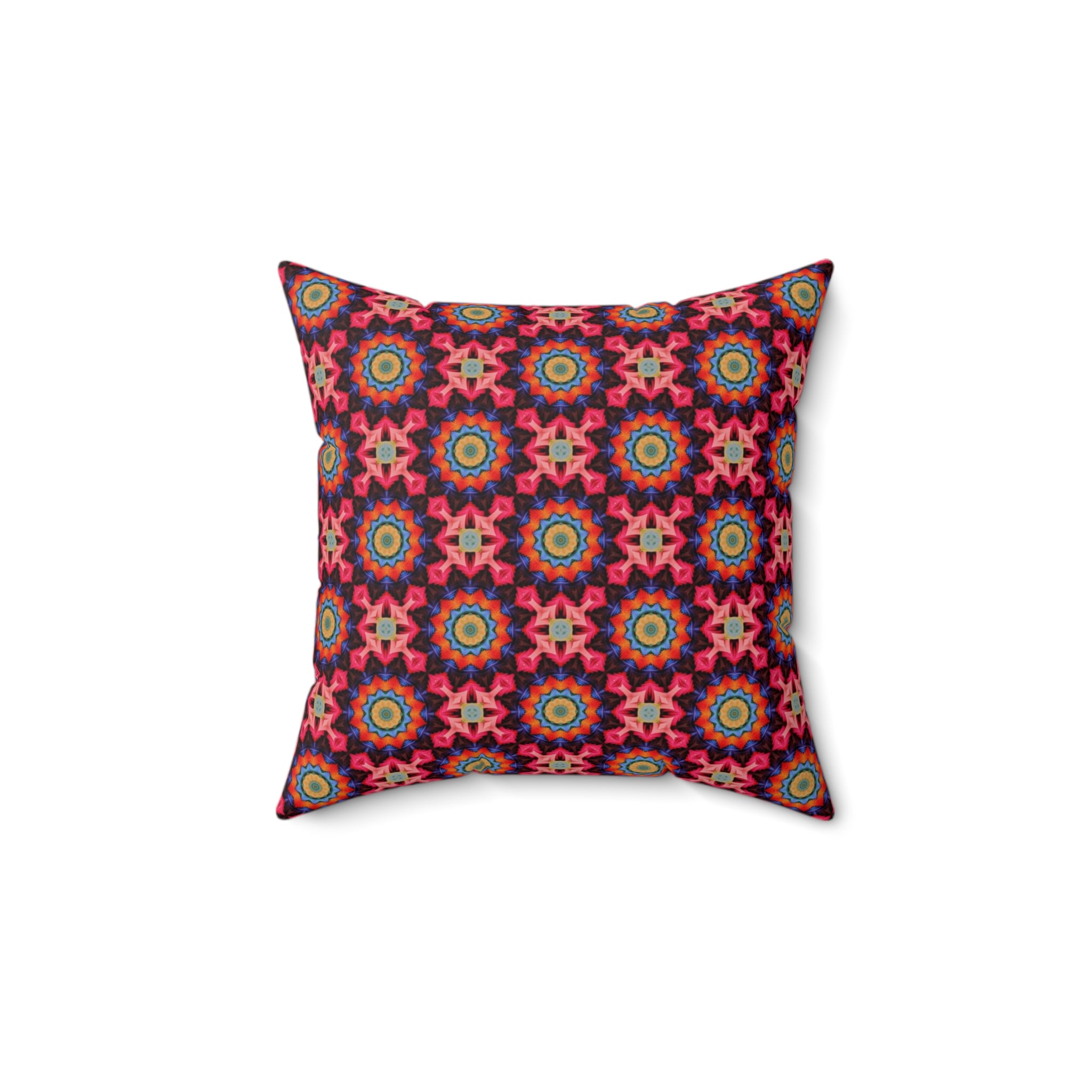 Kaleidoscope Pattern Square Pillow - Spun Polyester Square Pillow - Home Decor - Couch Pillows