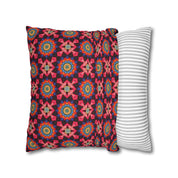 Kaleidoscope Pattern Square Pillow Cover - Spun Polyester Square Pillow - Home Decor - Couch Pillows