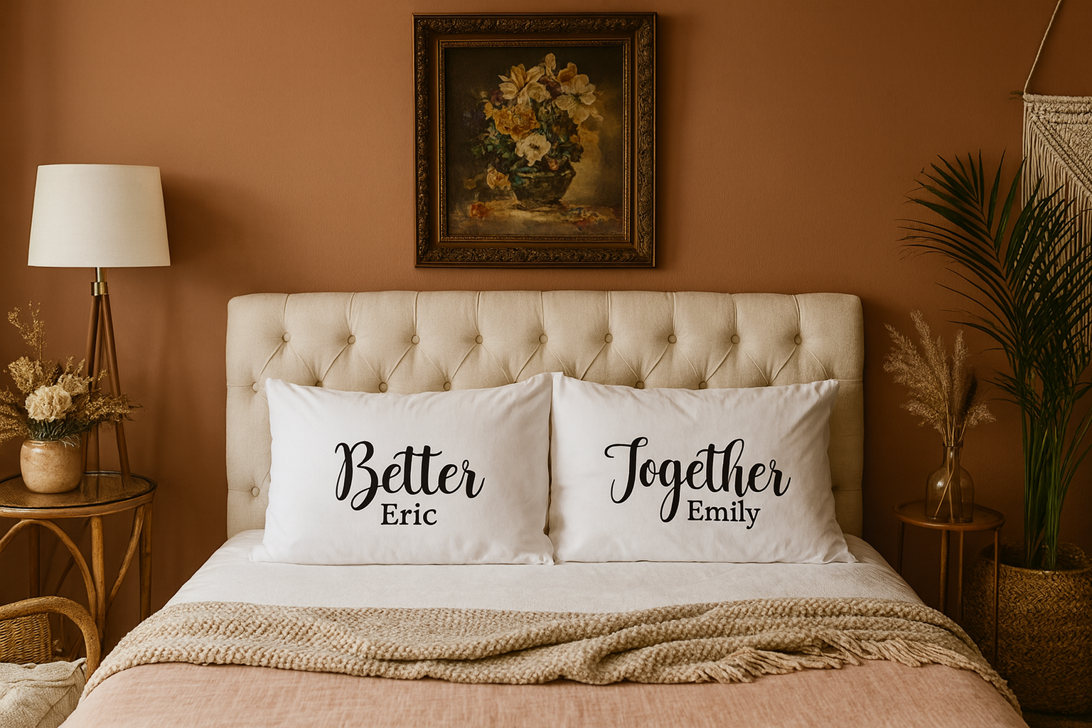 Better Together Personalized Pillows -  Anniversary Gifts for Girlfriend - Couples