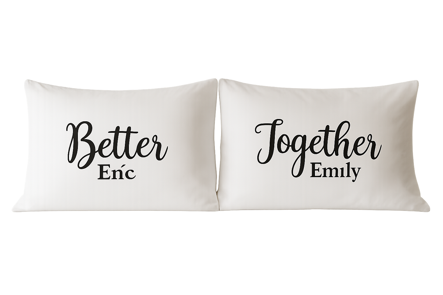 Better Together Personalized Pillows -  Anniversary Gifts for Girlfriend - Couples