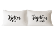 Better Together Personalized Pillows -  Anniversary Gifts for Girlfriend - Couples