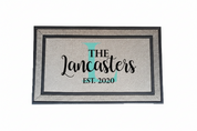 House Warming Door Mat Gift - Customized Monogram Door Mat - Family Last Name