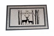 Woodland Deer Door Mat With Personalized Name