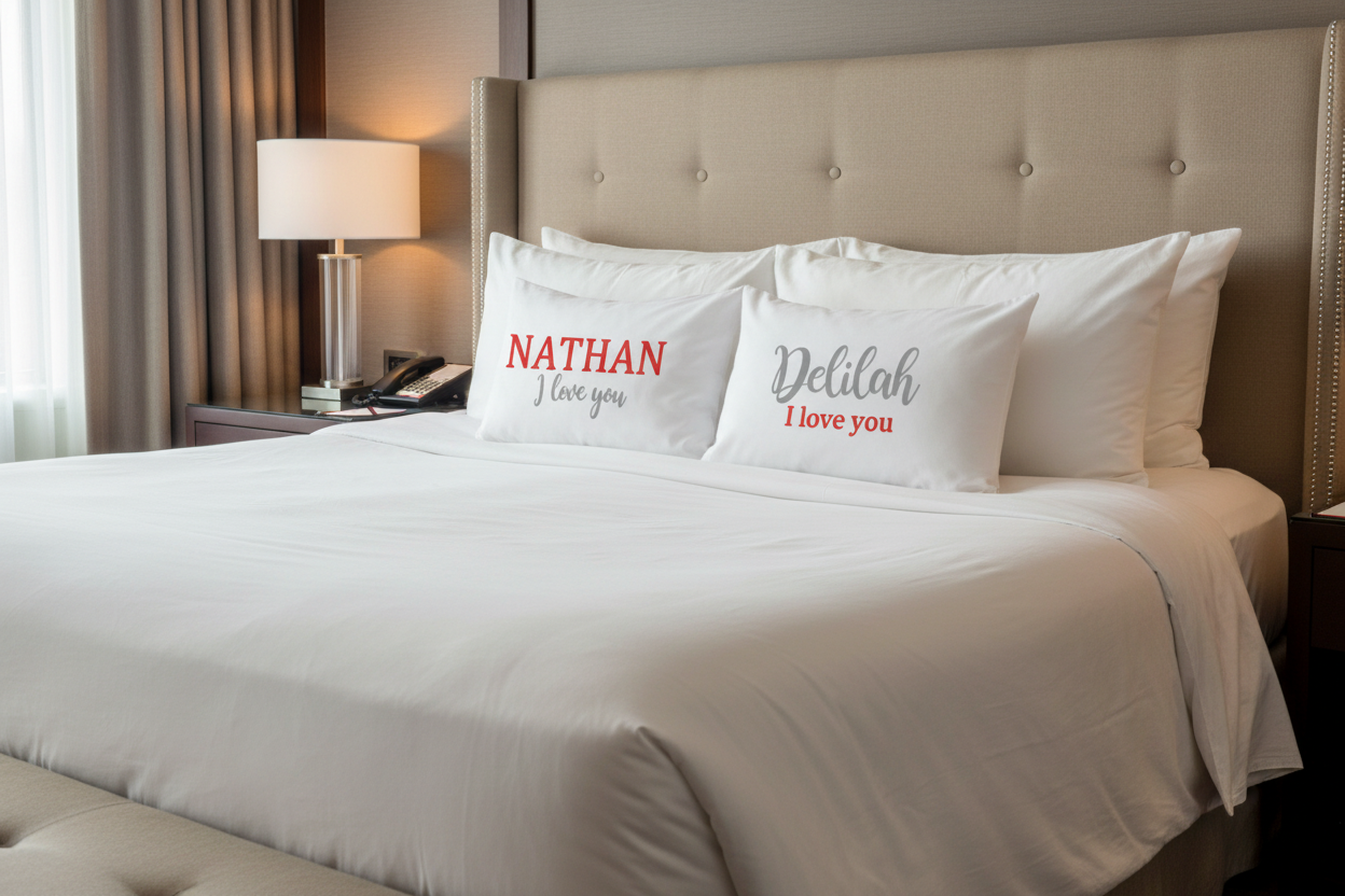 I Love You Personalized Pillows -  Anniversary Gifts for Girlfriend - Couples