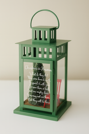 Christmas in Heaven Lantern - Christmas Memorial Lantern - Single and Double Chair Options