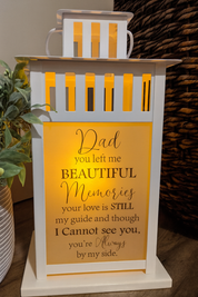 Dad You Left Me Memorial Lantern - Multiple Options - Personalized with your photos! - Remembrance
