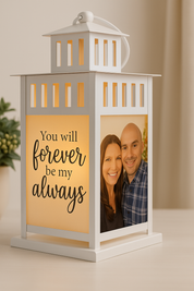 You Will Forever Be My Always Love Lantern - Multiple Options  - Personalized with your photos - Wedding Gift - Anniversary