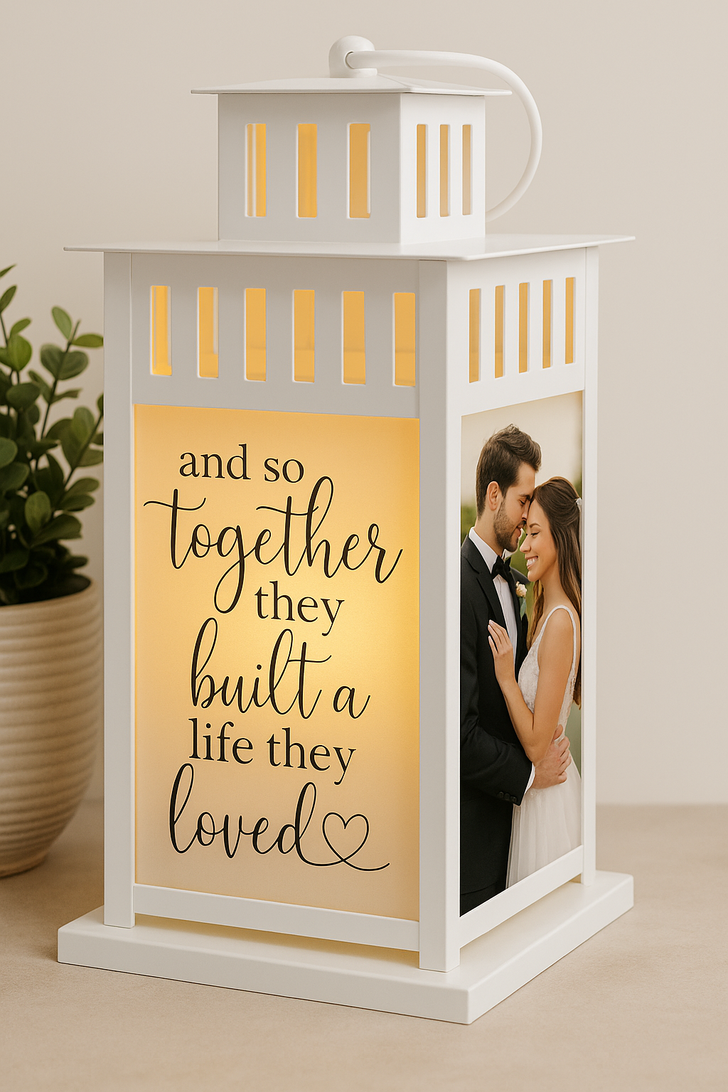 They Built a Life They Loved  Love Lantern - Multiple Options!  - Personalized with your photos - Wedding Gift - Anniversary
