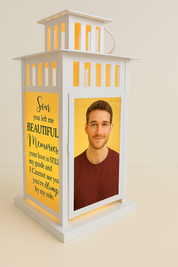 Son You Left Me Memorial Lantern - Multiple Options - Personalized with your photos! - Remembrance