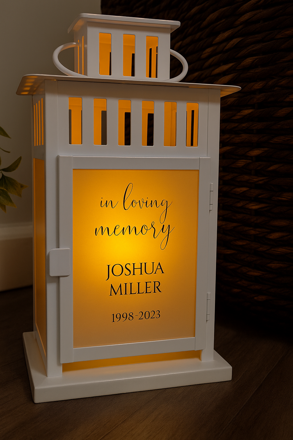 Son You Left Me Memorial Lantern - Multiple Options - Personalized with your photos! - Remembrance