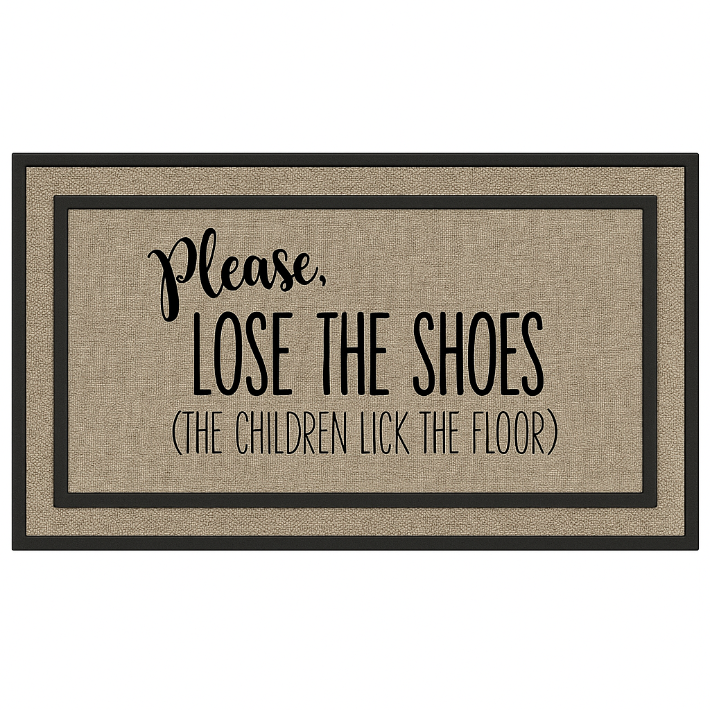 Funny Children Lick the Floor Doormat | Christmas Gift Idea
