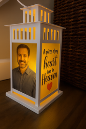 A Piece of My Heart Memorial Lantern - Multiple Options - Personalized with your photos! - Remembrance