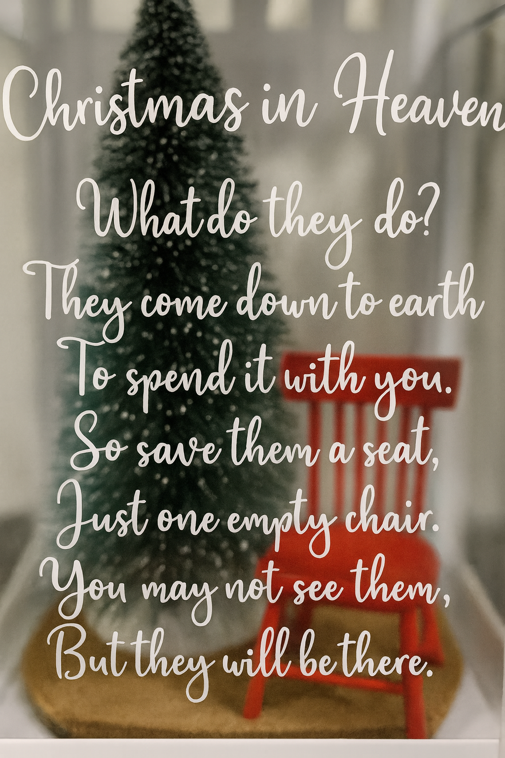 Christmas in Heaven Lantern - Christmas Memorial Lantern - Single and Double Chair Options