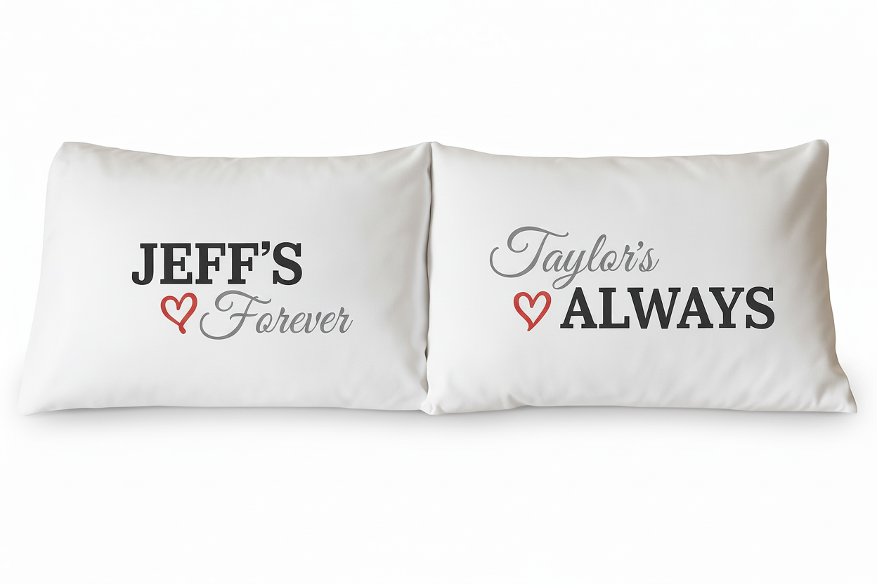 Always Personalized Pillows -  Anniversary Gifts for Girlfriend - Couples
