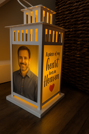 A Piece of My Heart Memorial Lantern - Multiple Options - Personalized with your photos! - Remembrance