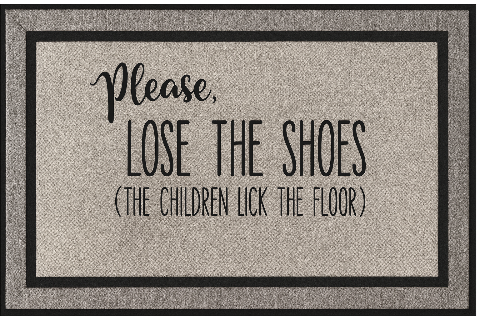 Funny Children Lick the Floor Doormat | Christmas Gift Idea