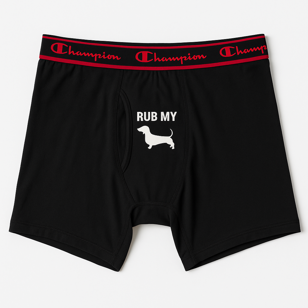 Rub My Weiner Men's Boxer Underwear - Funny Valentines Day Gift