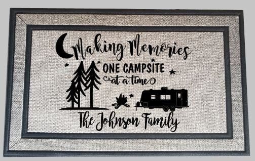 Making Memories One Campsite at a Time Personalized Doormat - Premium Quality - Custom Design