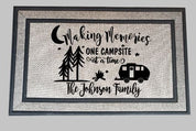 Making Memories One Campsite at a Time Personalized Doormat - Premium Quality - Custom Design